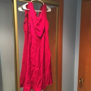 EEEUC J Crew Hope dress Silk Pink Midi sleeveless tricotine